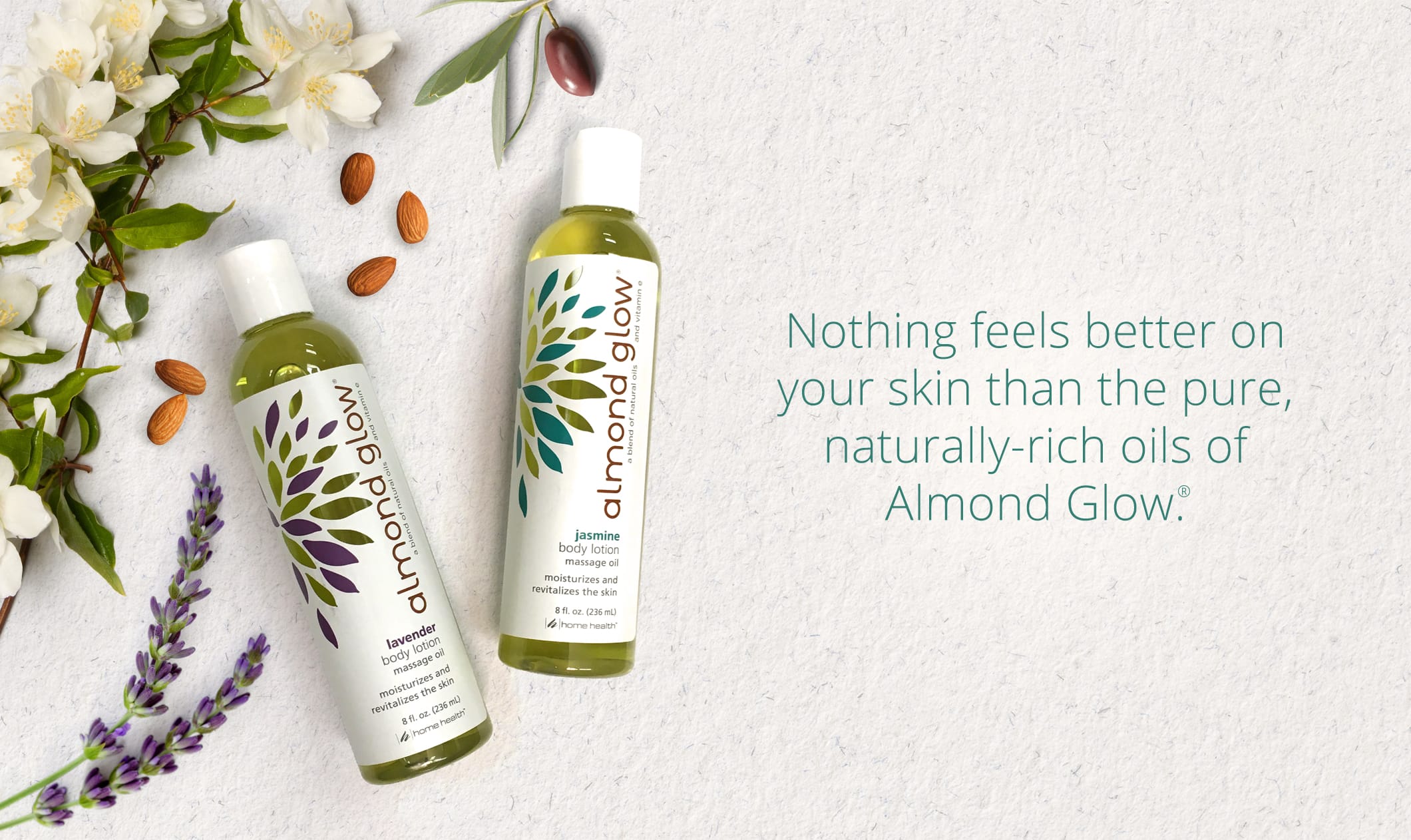 Almond Glow - nothing feels better on your skin than the pure, naturally-rich oils of Almond Glow